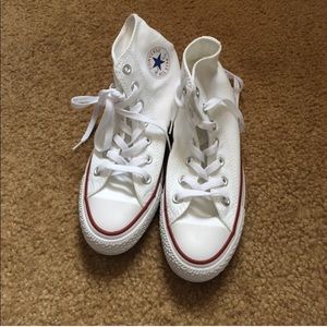 Hi top white converse